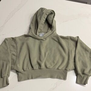 Aritzia Tna CozyAF Sweat Fleece Crop Hoodie